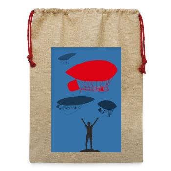 Flug - Jute Weihnachtssack  - Beige - Vorne