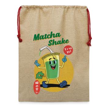 Matcha Shake - Try it! - Jute Weihnachtssack  - Beige - Vorne