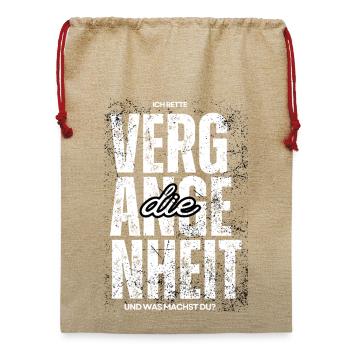 Ich rette die Vergangenheit - Jute Weihnachtssack  - Beige - Vorne