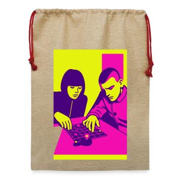 Future Game - Jute Weihnachtssack  - Beige - Vorne