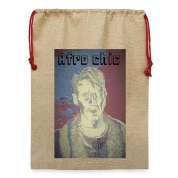Afro-Chic - Jute Weihnachtssack  - Beige - Vorne
