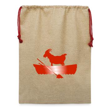 G.O.A.T. Ziege im Boot - Jute Weihnachtssack  - Beige - Vorne
