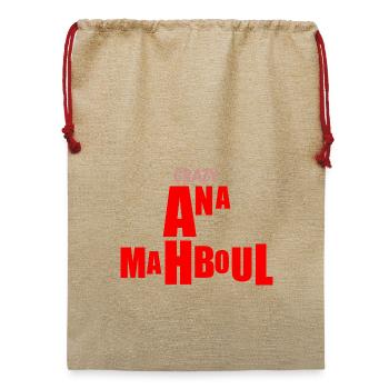 CRAZY MAHBOUL ANA - Jute Weihnachtssack  - Beige - Vorne