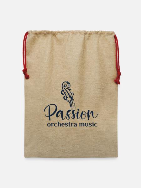PASSION orchestra musik - Jute Weihnachtssack  - Beige