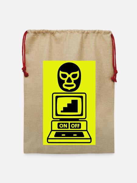 Computercult - Jute Weihnachtssack  - Beige
