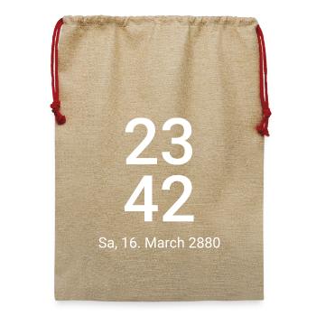 1950 DA - Jute Weihnachtssack  - Beige - Vorne