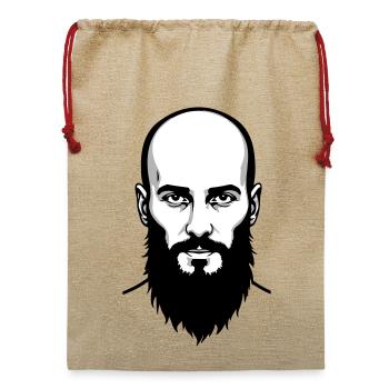 Tschetschenischer Held - Jute Weihnachtssack  - Beige - Vorne