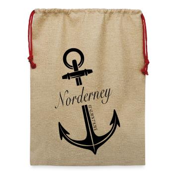 Norderney - Jute Weihnachtssack  - Beige - Vorne