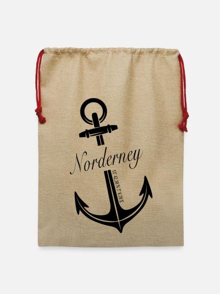 Norderney - Jute Weihnachtssack  - Beige