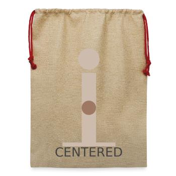 Centered – In Deiner Mitte - Jute Weihnachtssack  - Beige - Vorne