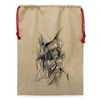 Gesicht - Jute Weihnachtssack  - Beige - Vorne
