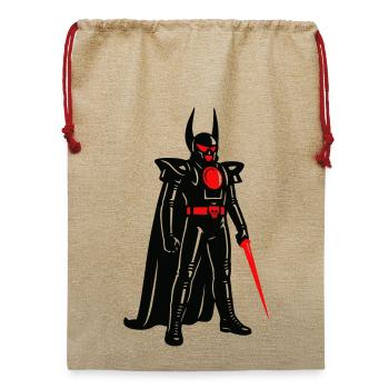 Space Devil - Jute Weihnachtssack  - Beige - Vorne