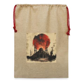 Sunrise Masjid - Jute Weihnachtssack  - Beige - Vorne