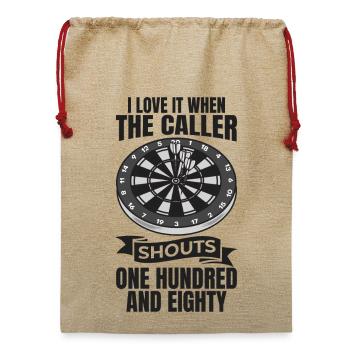 Dart Spruch - Jute Weihnachtssack  - Beige - Vorne