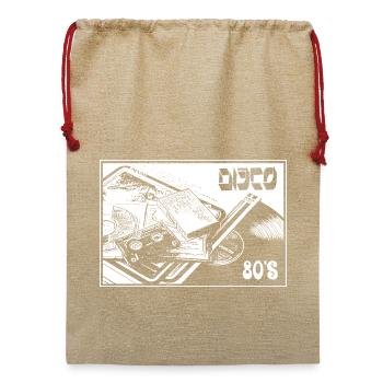 DISKOTHEK - Jute Weihnachtssack  - Beige - Vorne