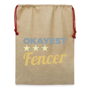 Durchschnittlicher Fechter - Jute Weihnachtssack  - Beige - Vorne