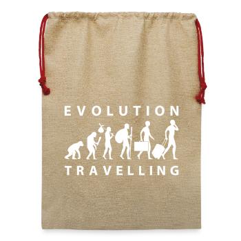 Evolution Travelling white - Jute Weihnachtssack  - Beige - Vorne