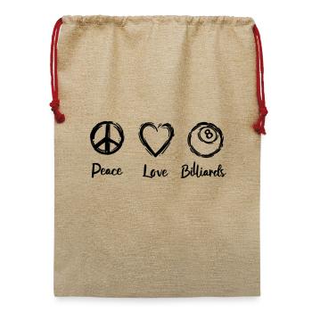 Billard - Jute Weihnachtssack  - Beige - Vorne