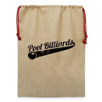 Billard Pool - Jute Weihnachtssack  - Beige - Vorne