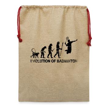 Entwicklung des Badminton - Jute Weihnachtssack  - Beige - Vorne