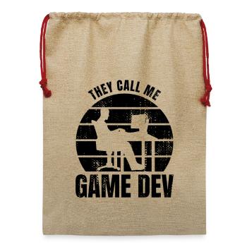 Game Developer - Jute Weihnachtssack  - Beige - Vorne
