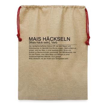 Definition Maishäckseln Mais häckseln T-Shirt - Jute Weihnachtssack  - Beige - Vorne