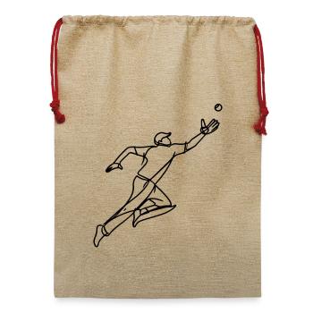 Cricket Keeper - Jute Weihnachtssack  - Beige - Vorne