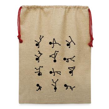 Breakdance Moves - Jute Weihnachtssack  - Beige - Vorne