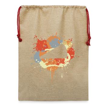 Cheerleader Megaphon Zeichnung - Jute Weihnachtssack  - Beige - Vorne