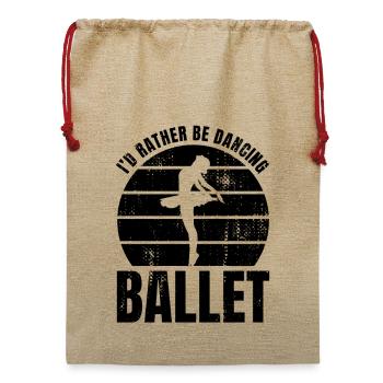 Balletttänzerin Witz - Jute Weihnachtssack  - Beige - Vorne