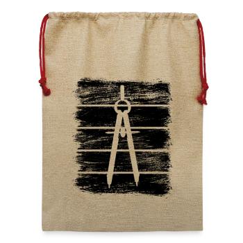 Architektur Zirkel - Jute Weihnachtssack  - Beige - Vorne