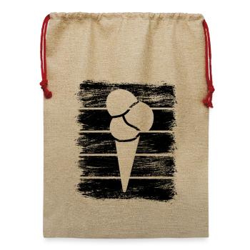 Eiswaffel - Jute Weihnachtssack  - Beige - Vorne