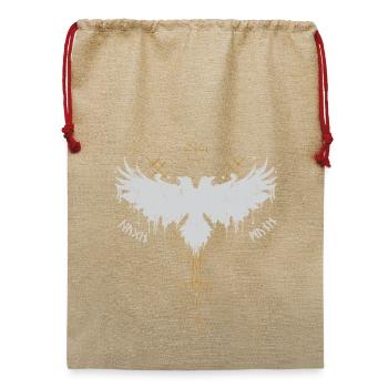 Wikinger - Hugin und Munin – Die Raben Odins - Jute Weihnachtssack  - Beige - Vorne