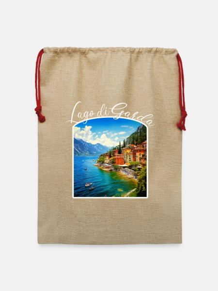 Gardasee, Lago di Garda - Jute Weihnachtssack  - Beige