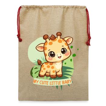 MY CUTE LITTLE BABY - Jute Weihnachtssack  - Beige - Vorne
