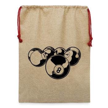 Billard - Jute Weihnachtssack  - Beige - Vorne