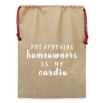 Hypothekendarlehensbeauftragter - Jute Weihnachtssack  - Beige - Vorne
