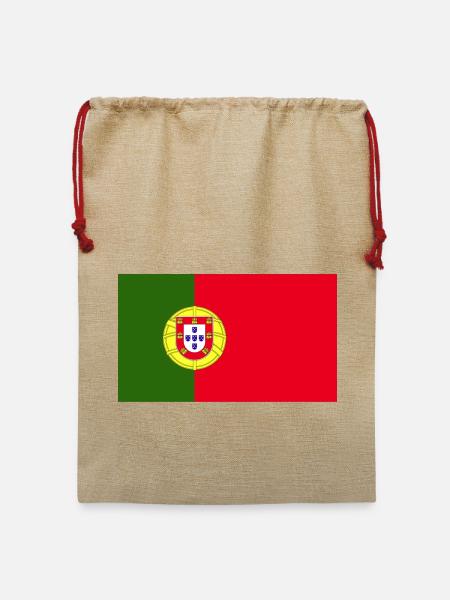 Portugal Flagge - Jute Weihnachtssack - Beige
