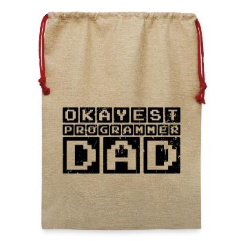 Programmierer Papa - Jute Weihnachtssack  - Beige - Vorne