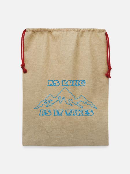 AS LONG AS IT TAKES - Jute Weihnachtssack - Beige