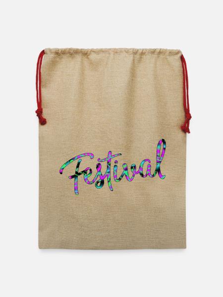 Festival - Jute Weihnachtssack  - Beige