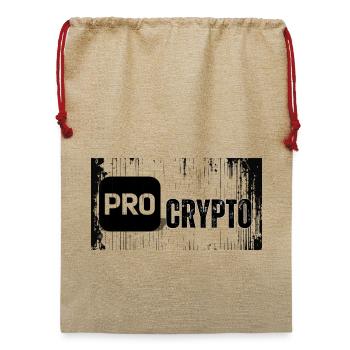 Pro Crypto - Jute Weihnachtssack  - Beige - Vorne