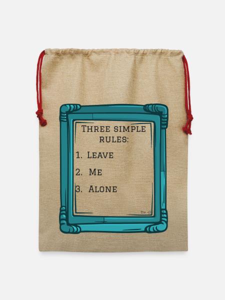 Three simple rules - Jute Weihnachtssack - Beige