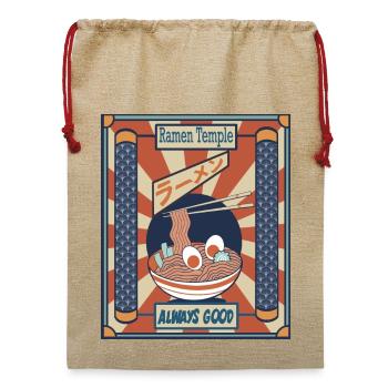Ramen Temple of Noodles - Jute Weihnachtssack  - Beige - Vorne