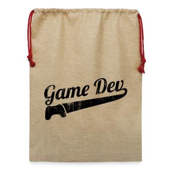 Spielentwicklung Spruch - Jute Weihnachtssack  - Beige - Vorne