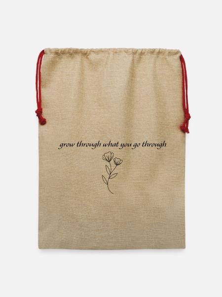 grow through - Jute Weihnachtssack - Beige