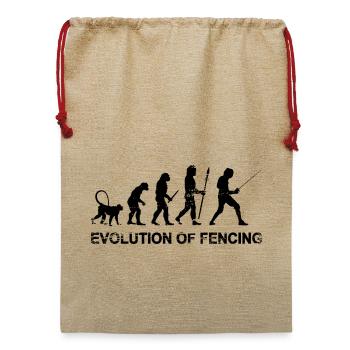 Entwicklung des Fechtens - Jute Weihnachtssack  - Beige - Vorne