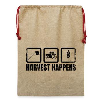 Bauern Witz - Jute Weihnachtssack  - Beige - Vorne
