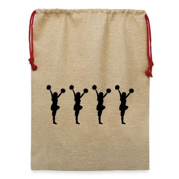 Cheerleaderinnen - Jute Weihnachtssack  - Beige - Vorne