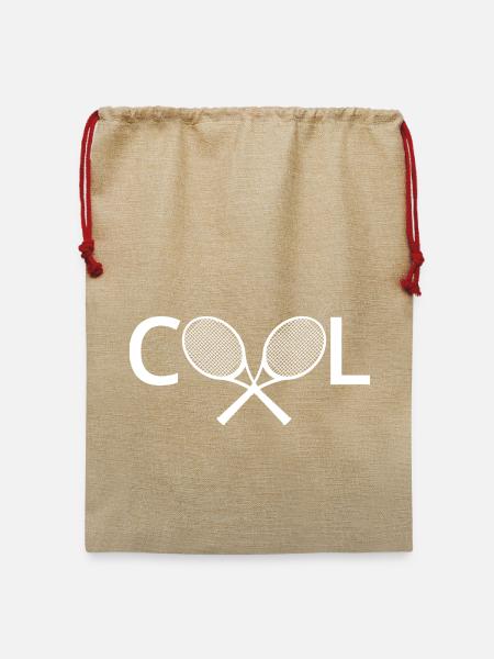 Tennis Cool - Jute Weihnachtssack  - Beige